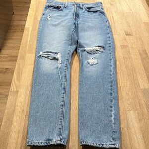 LEVI’S 501 original Blue Straight Leg Jeans Classic Denim Size:27